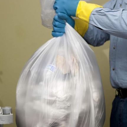 Aluf Plastics 20-30 Gallon Clear Trash Bags - (Huge 1000 Pack) - 30" x 36" - 1.2 MIL (Equivalent) - Heavy Duty Industrial Liners Clear Garbage Bags for Recycling, Contractors, Storage, Outdoor