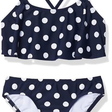 Kanu Surf Karlie - Traje de baño de dos piezas para niña, diseño de puntos, talla 12