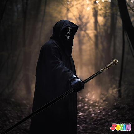 JOYIN Halloween Staff, Elegant Vintage Gold Walking Cane Prop Stick Kids Women Men Costume Party, Halloween Cane for Pretend Costume, Vampire Dress Up Parties