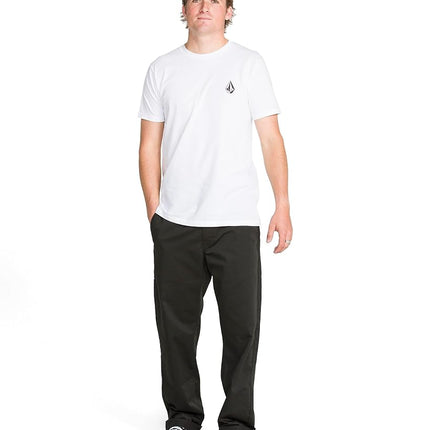 Volcom Men's Deadly Stone Modern Fit Short Sleeve Tee, White Black White, Medium