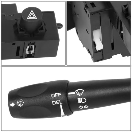 DNA MOTORING OE Style Combination Switch Compatible with 01-03 Dodge Ram 1500 2500 3500 Van, OEM-SW-0102, 1S2906, SM409, CBS1164