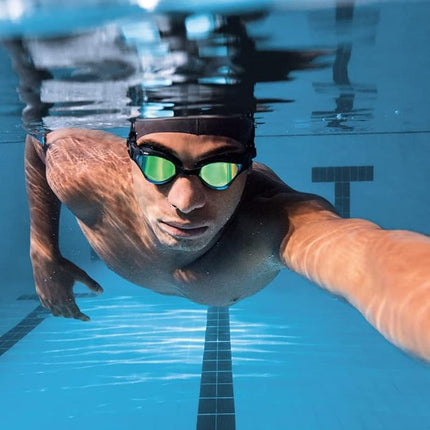 ARENA Cobra Tri Swipe Mirror Unisex Adult Triathlon Goggles, Swimming Pool Goggles with Mirror Lenses, Anti-Fog, UV Protection, 3 Interchangeable Nose Bridges
