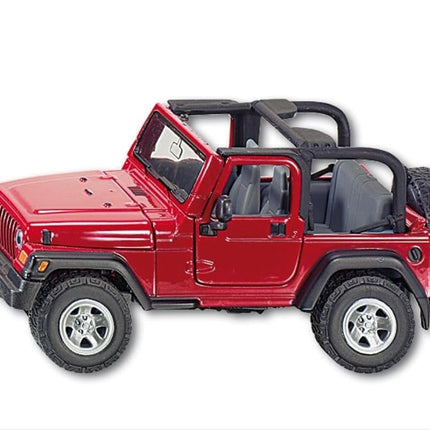 siku 4870, Jeep Wrangler Off-Road Vehicle, 1:32, Metal,Plastic, Red, Ackermann steering
