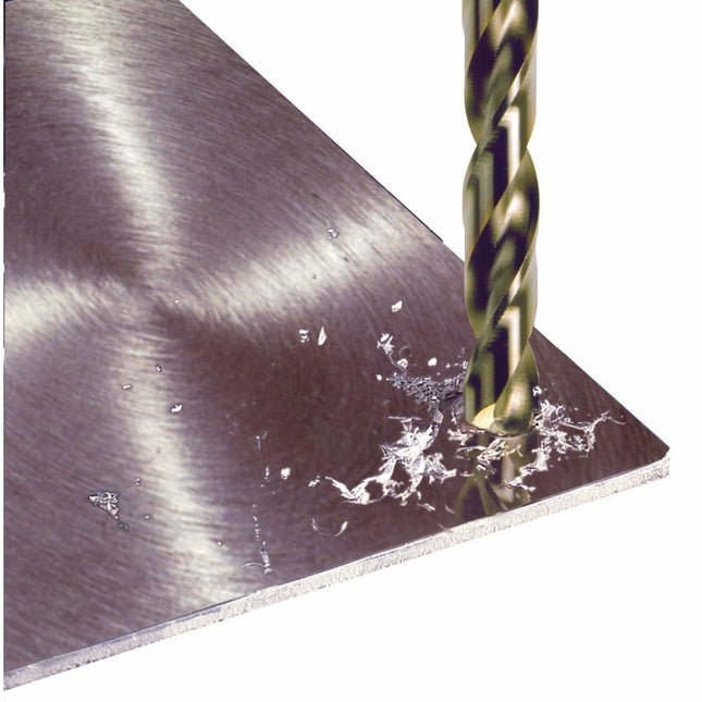 BOSCH CO2144 1-Piece 17/64 In. x 4-1/8 In. Cobalt Metal Drill Bit for Drilling Applications in Light-Gauge Metal, High-Carbon Steel, Aluminum and Ally Steel, Cast Iron, Stainless Steel, Titanium