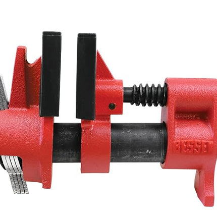 BESSEY PC34-2 3/4 in. Pipe Clamp Traditional Style High and Wide Base, Red
