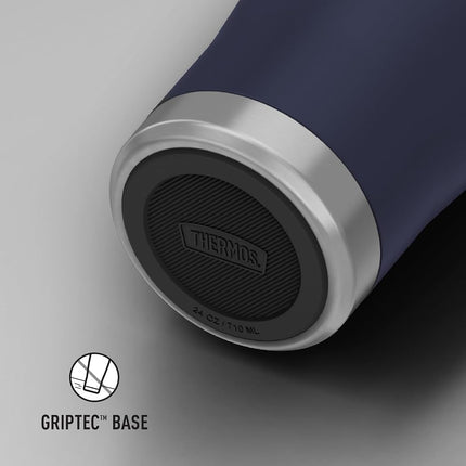 Mystic Navy-24 oz Stainless Steel Tumbler w/Slide Lock Lid