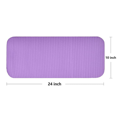 Fitvids All Purpose 1/2-Inch Extra Thick High Density Anti-Tear Exercise Yoga Mat and Knee Pad with Carrying Strap, Purple