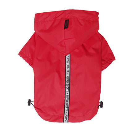 Puppia Base Jumper Raincoat, Large, Red