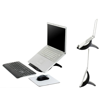 3M LX550 Vertical Notebook Computer Riser, Cable Management, 9x12x6 1/2-9 1/2, Black