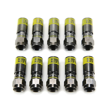 KLEIN TOOLS F-Connector For RG6/6Q Coax Cable, Universal RG6 Compression Connector VDV812-606