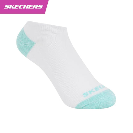 Skechers Girls' 10-Pack Performance No Show Socks, Everyday Wear for Kids, Soft & Comfort-fit, White Multicolor, 7-8.5
