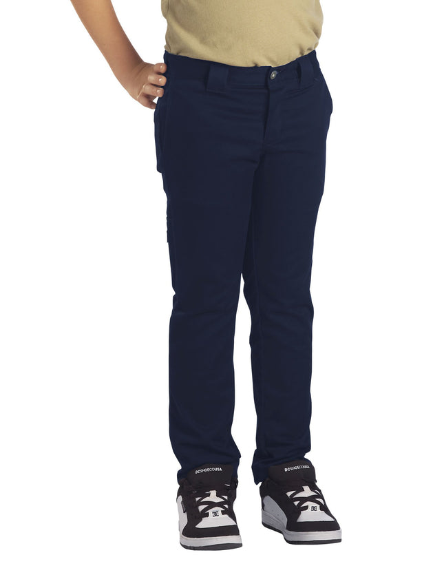 Dickies Big Boys' Skinny Straight Pant, Dark Navy,
