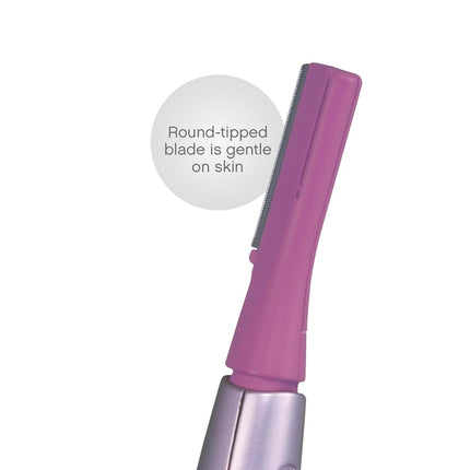 Tondeuse faciale PANASONIC pour femme ES2113PC, avec tête pivotante et accessoires tondeuse à sourcils, utilisation à sec, fonctionne sur piles