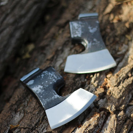 Forged Small Axe Head High Carbon Steel Bushcraft Axe Hatchet Head for Outdoor Survival Hiking Camping Wood Chopping