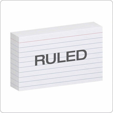Oxford Ruled Index Cards, 3" x 5", White, 10 Packs of 100 (31EE)