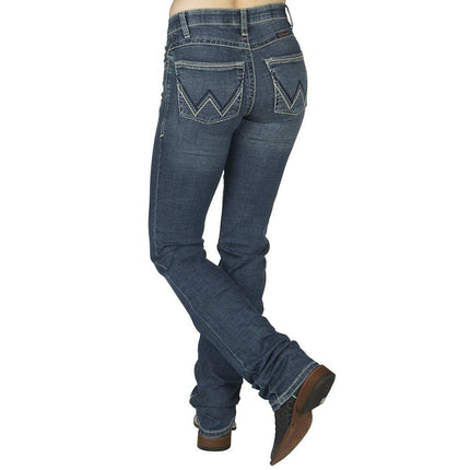 Wrangler Women's Willow Mid Rise Boot Cut Ultimate Riding Jean, Davis, 11