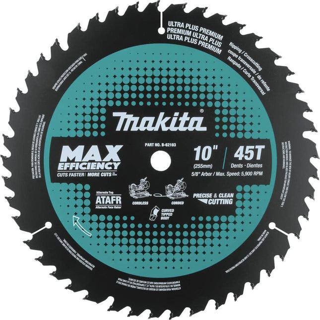Makita B-62103 10" 45T Carbide-Tipped Max Efficien