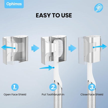 Ophimos Aluminum Toothbrush Cover Caps for Family, Travel Toothbrush Covers