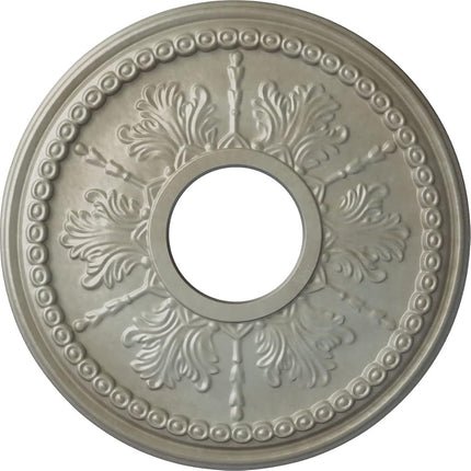 13 7/8"OD x 3 3/4"ID x 1 1/4"P Tirana Ceiling Medallion (Fits Canopies up to 4 3/4"), Hand-Painted Flash Gold