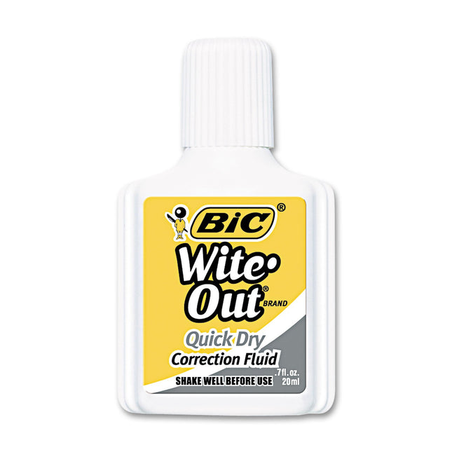 BIC Wite-Out Liquide correcteur séchage rapide - Lot de 3 (BICWOFQD324)