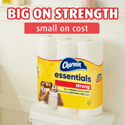 Charmin Essentials Strong Toilet Paper, 9 Mega Rolls = 36 Regular Rolls