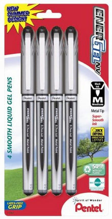 Pentel EnerGel NV Liquid Gel Pen, 0.7mm, Metal Tip