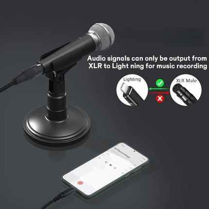 NCGGY USB Microphone Cable,Upgraded XLR to USB-A Cable with 24bit/96KHz XLR Recording Cable for Podcasting Recording,Mic Adapter for PC, Laptop-2M/6FT