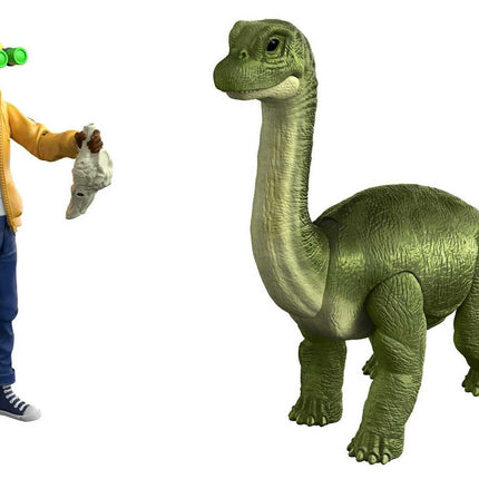 Jurassic World La Colo du Crétacé Coffret Darius et Bébé Brachiosaure avec 2 figurines articulées et 2 accessoires, jouet, cadeau et objet de collection