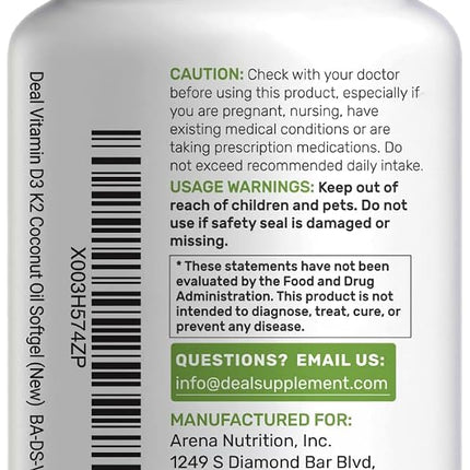 Sunshine Vitamin D - Vitamin D3 10000 IU, 360 Softgels, One Year Supply, Support Healthy Muscle, Bones, Teeth and Immune System - Extra Strength Vitamin D Supplements