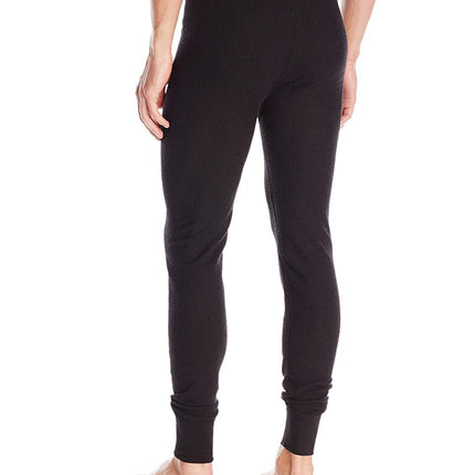 Fruit of the Loom mensClassic Midweight Waffle Thermal Underwear Bottoms (1 & 2 Packs) Base Layer Bottom - Black - L