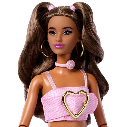Barbie Deluxe Style Doll #12 in Pink Denim Crop Top