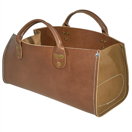 Klein Tools 5115 Tool Bag, Leather Tote for Hand Tools is Extra Heavy Duty Organizer with Double Ply Bottom