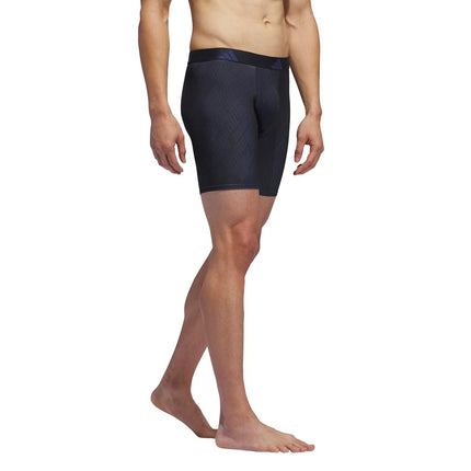 adidas Men's Microfiber Boxer Briefs (3-pack) performance Stretch Moisture-wicking Underwear, Ghost Legend Ink-tech Indigo/Collegiate Green/Grey/3-pack, XL