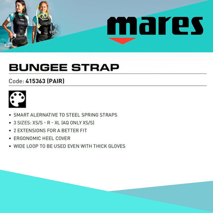 Mares Bungee Fin Strap Colored (Pair) 415363OLXL