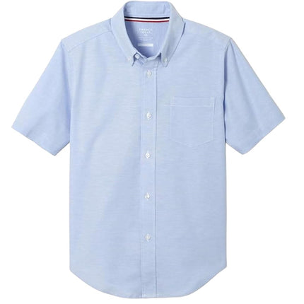 French Toast Men's Short Sleeve Oxford, Light Blue, XXL