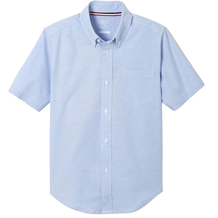 French Toast Men's Short Sleeve Oxford, Light Blue, XXL