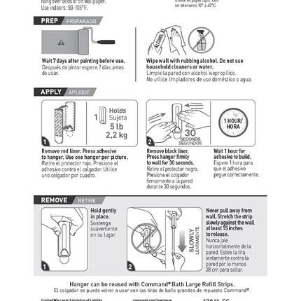 Command Wire Back Hangers, Holds up to 3 lb, 3 Hangers with 6 Command Strips, Damage Free Hanging Picture Hangers for Wire Back Frames up to 11" x 17", No Tools Frame Hanger for Living Spaces
