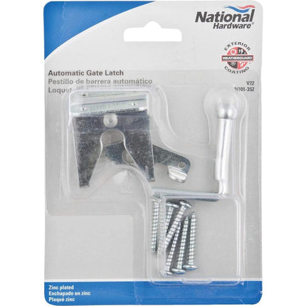 National Hardware N101-352 Automatic Gate Latch, Zinc Plated, 1 Count (Pack of 1)