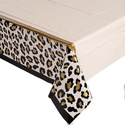 Fun Express Cheetah Animal Print Tablecloth