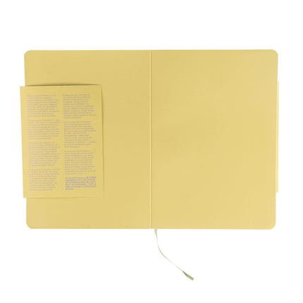 Fabriano Ecoqua Plus Stitch-Bound Notebook, 5.8" x 8.3", A5, Lined, Lime