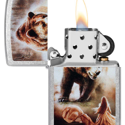 Zippo Mazzi Lighter, Street Chrome