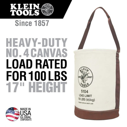 Klein Tools 5104 Leather-Bottom Bucket