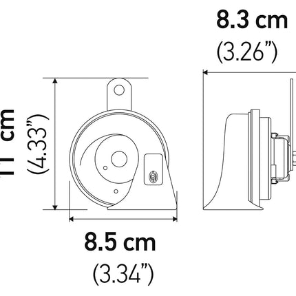 HELLA 012010801 Blue 12V BX Trumpet Horn Kit (Universal Fit)