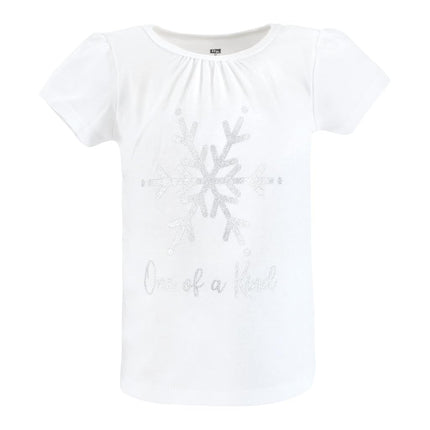 Hudson Baby Camisetas de manga corta unisex para bebé, diseño de animales de invierno para niña, 6-12 meses