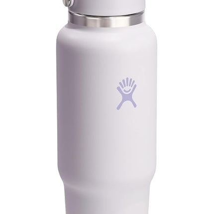 Hydro Flask Travel Water Bottle - Insulated Stainless Steel - Wide Straw Lid, Non Spill, Leakproof in 40 Oz Cloud Pink