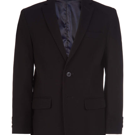 IZOD Boys' Bi-Stretch Blazer Jacket, Black, 14