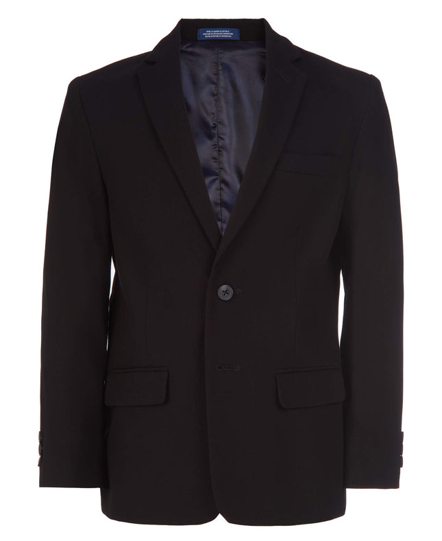 IZOD Boys' Bi-Stretch Blazer Jacket, Black, 14
