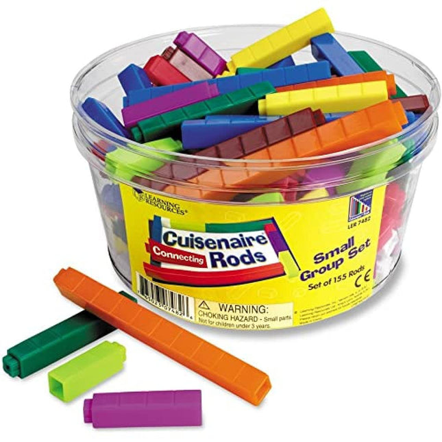 Learning Resources Connecting Cuisenaire Rods Small Group Set, Set of 155 Rods, Ages 4+
