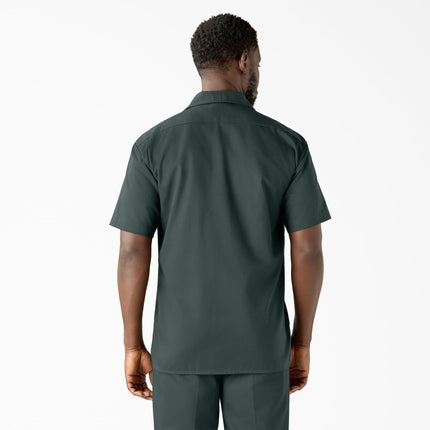 Dickies Men's Short Sleeve Work Shirt, Hunter Green, XX-Large
