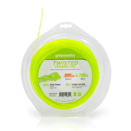 Greenworks 0.095" 200-Foot Twisted String Trimmer 